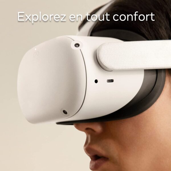 Meta Quest 2 (New)— Casque de réalité virtuelle tout-en-un,dernière génération — 128 Go - Image 2